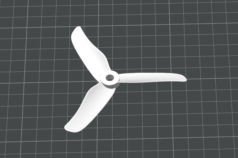 Miniatura 2 do modelo 3D 4寸3叶桨（5.5毫米轴）