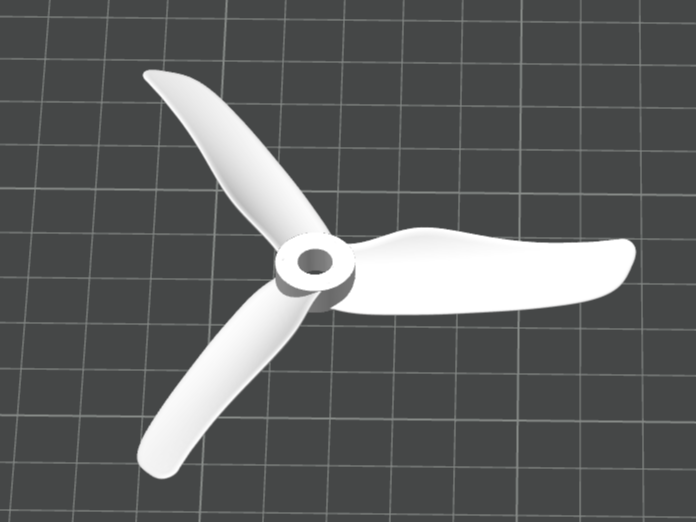 Miniatura 1 do modelo 3D 4寸3叶桨（5.5毫米轴）