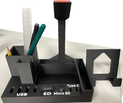 Desktop Organizer with Headphones