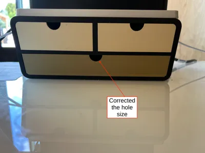 Fixed lower drawer for "Monitor stand 3 drawers"