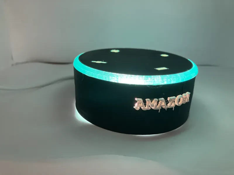Blck alexa with a green edge to look like talking.