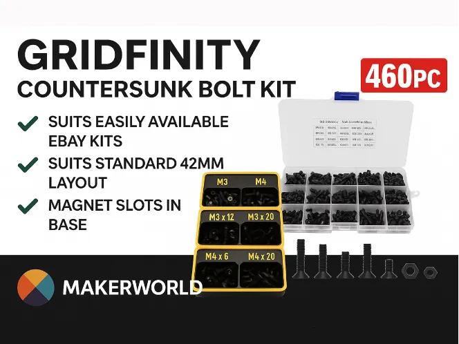 Gridfinity Set - Countersunk Bolt Kit