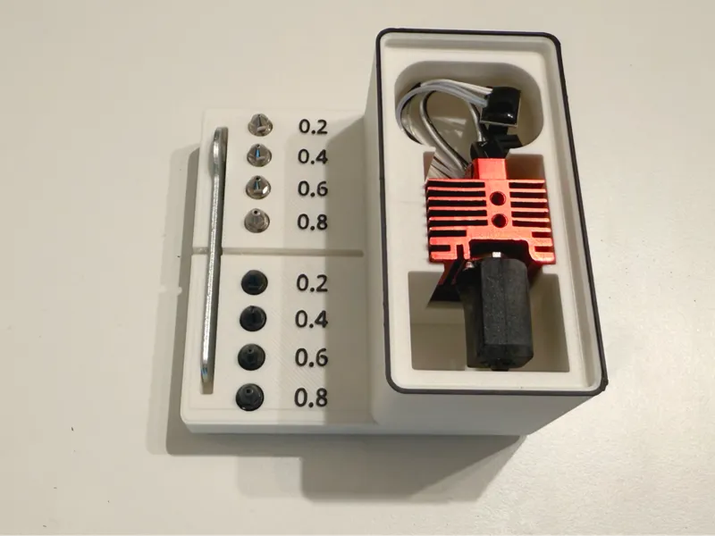 Gridfinity with Pins holder for Hotend Nozzle