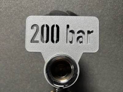 Valve plate for compressed air cylinder 200bar