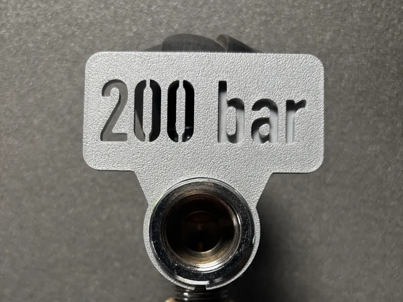 Ventilschild für Druckluftflasche 200bar