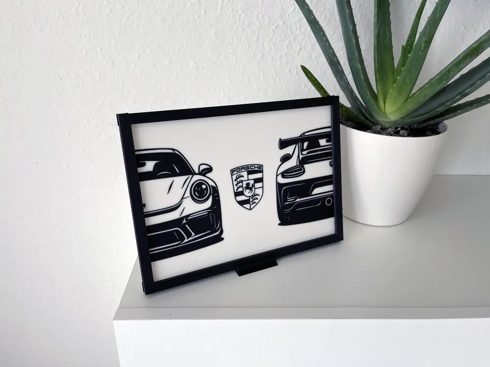 Porsche GT3 RS 2012 Picture Frame - Free 3D Print Model - MakerWorld