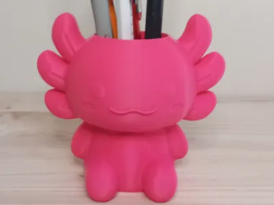 Kawaii Axolotl Pen Holder