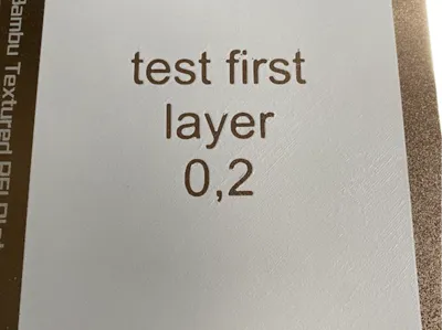 test first layer