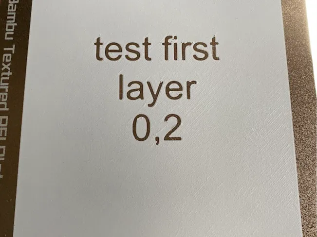 test first layer