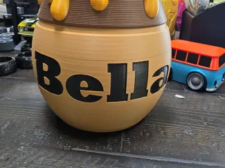 Bella name on Winnie the pooh honey pot