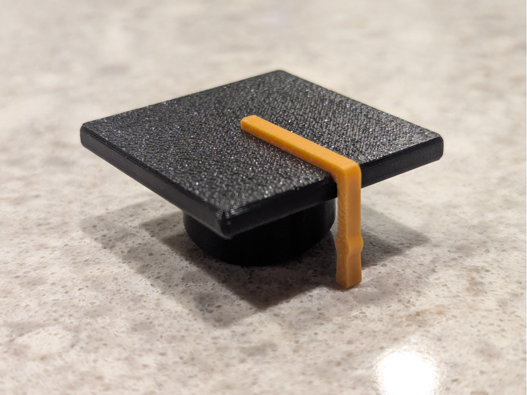 Two Part Graduation Cap With Tassel