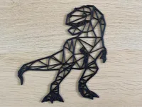 T-Rex géométrique en déco murale — photo 2