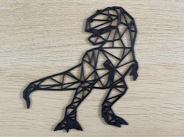 T-Rex géométrique en déco murale