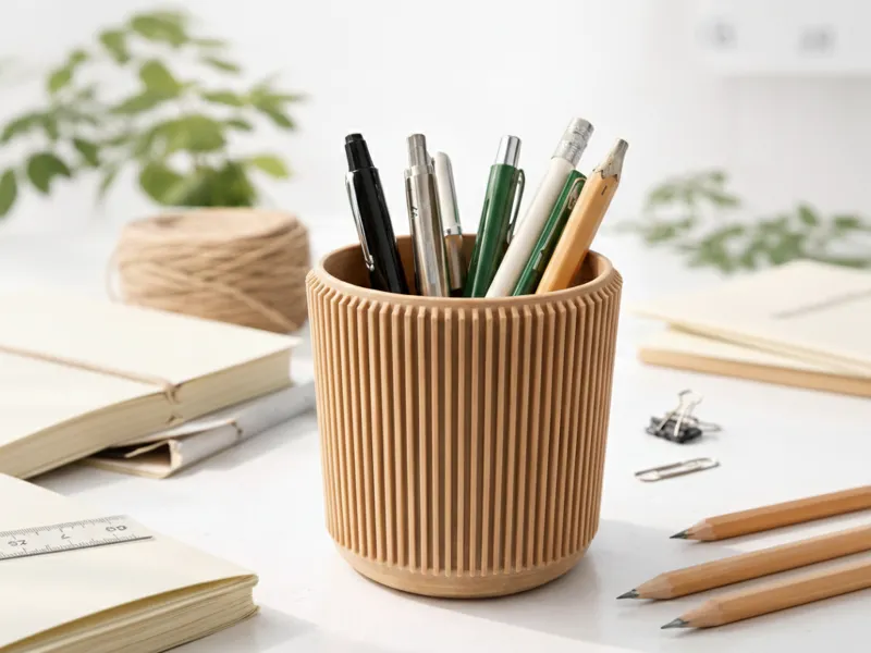 Minimalist Fluted Pen Cup