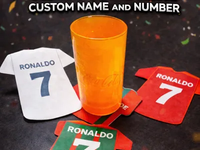 Football Soccer Shirt Coaster Custom name/number