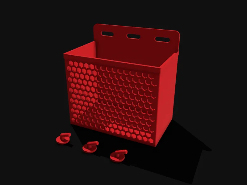 Pegboard storage box