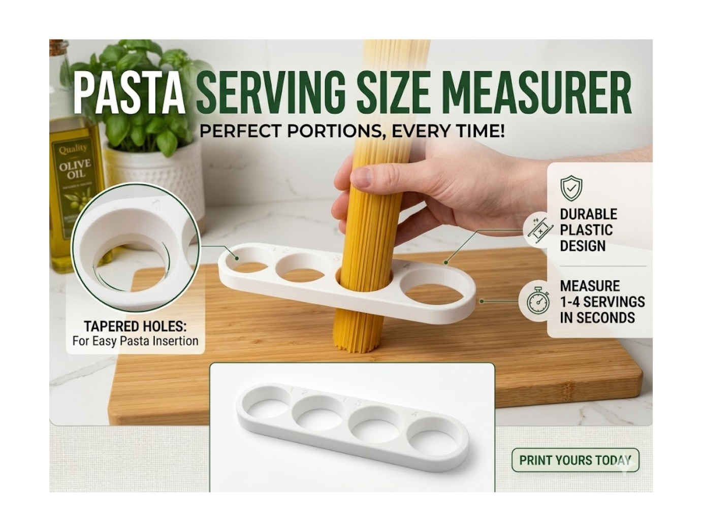 Pasta Serving Size Measurer