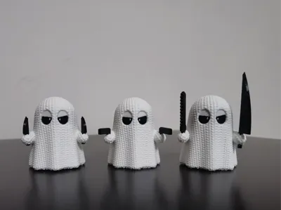 Knitted Little Ghost (no supports)