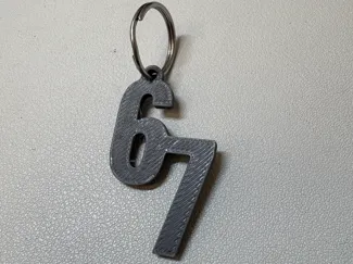 67 6 7 6-7 Keychain 1g Filament quick print 