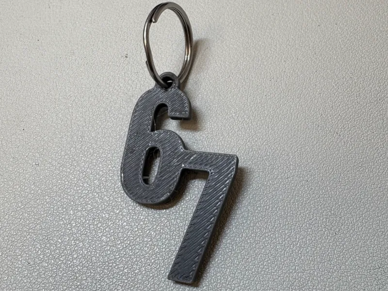 67 6 7 6-7 Keychain 1g Filament quick print 