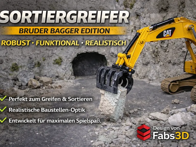 Sortiergreifer für Cat Bruder Bagger