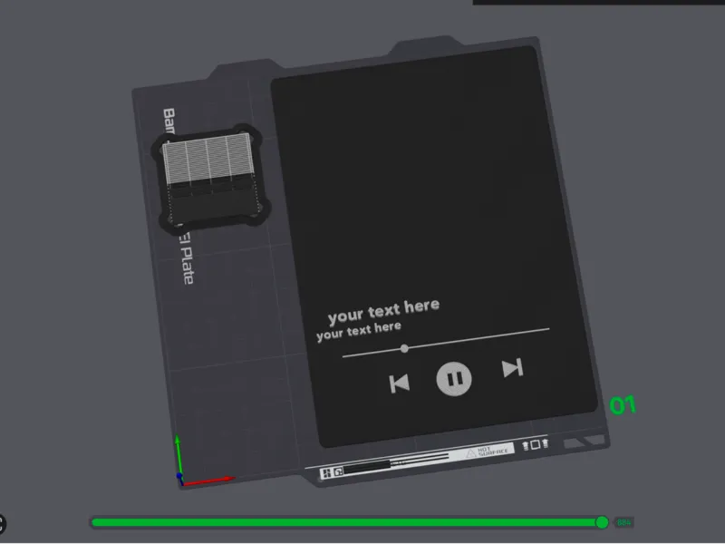 customizable base and canvas for spotify frame