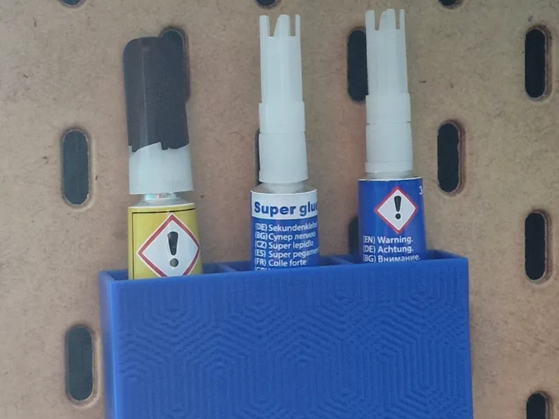 3-Tube Superglue Holder for IKEA Skadis