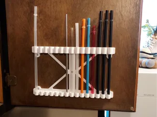 Behind Cabinet Straw Organizer