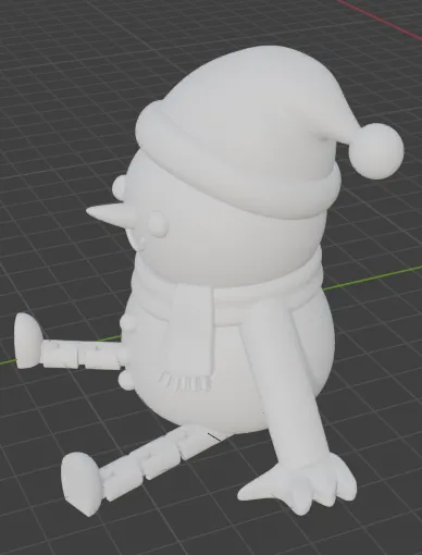 snow man with articulated legs - Free 3D Print Model - MakerWorld