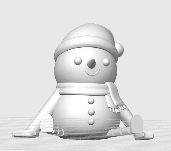 snow man with articulated legs - Free 3D Print Model - MakerWorld