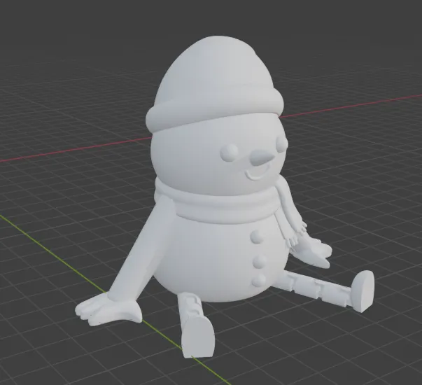 snow man with articulated legs - Free 3D Print Model - MakerWorld