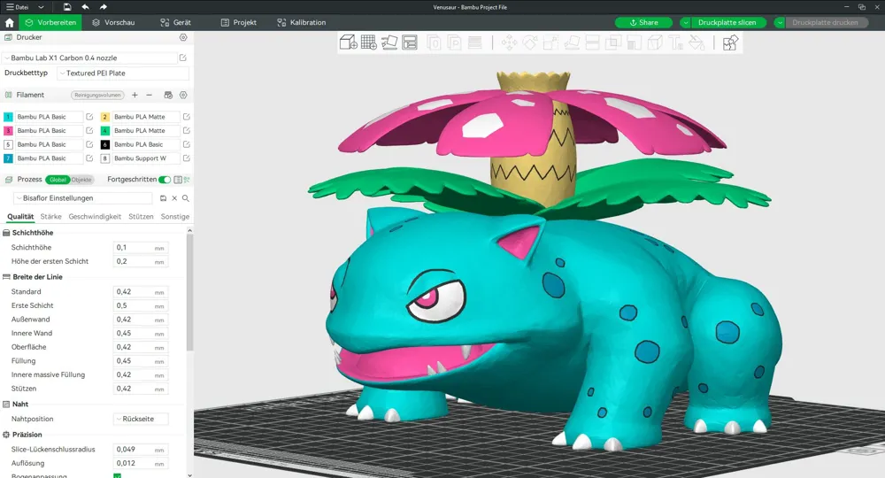 Multicolor - Pokemon 001 to 015 - Free 3D Print Model - MakerWorld