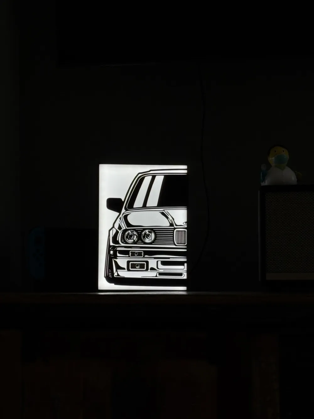Lampe LED Logo BMW M3 - Figurine Décorative USB (Neuve, Édition 2024)