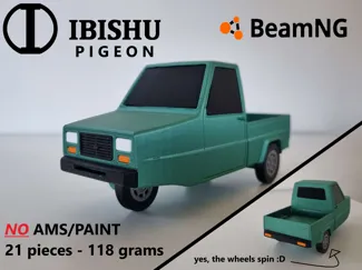 BeamNG Ibishu Pigeon toy car - 100% 3D printed