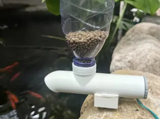 小型鱼池自动喂食器（可定时点动到秒）