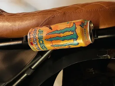 Monster can holder for motorcycles/bikes