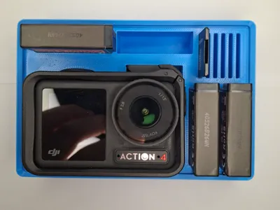 Gridfinity 2x6 DJI Osmo Action 4 & Triple Charger