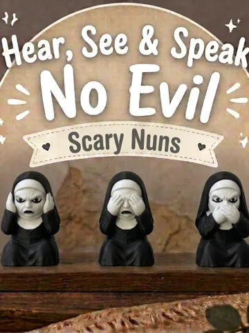 Modelo para impresión 3D: Hear, See & Speak No Evil Scary Nuns — vista de referencia 2