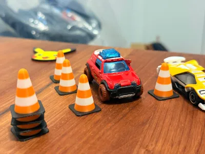 Traffic cones for Hot Wheels
