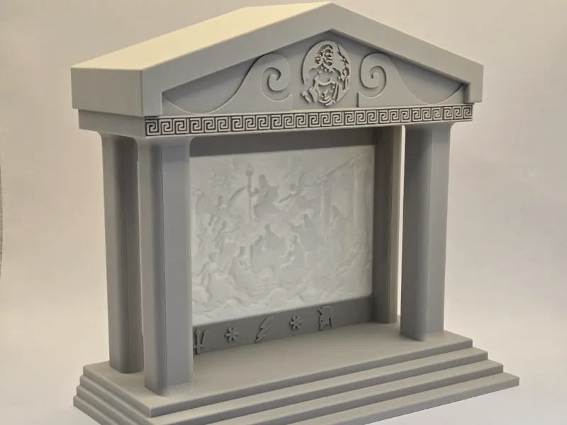Greek Temple with Lithophane LED Lamp