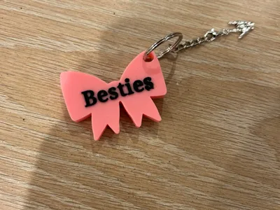 Besties Bow Keychain