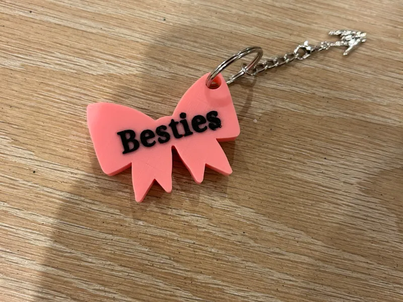Besties Bow Keychain