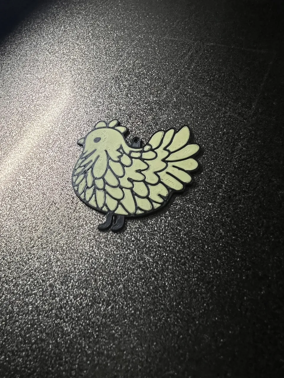 cute chicken keychain or earrings view 2
