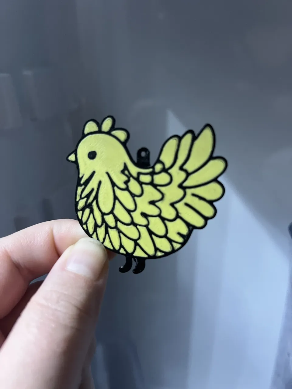 cute chicken keychain or earrings view 3