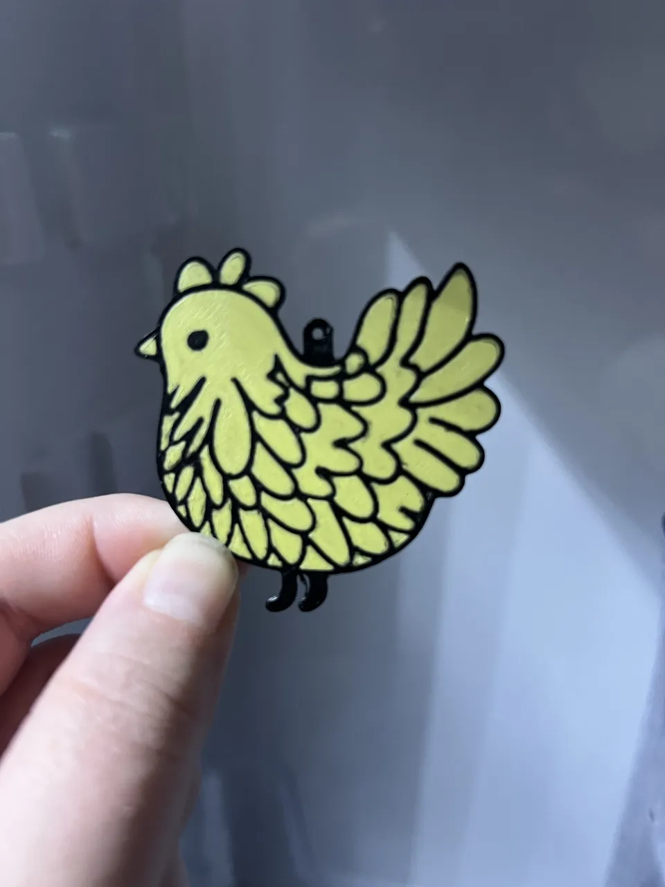cute chicken keychain or earrings view 4