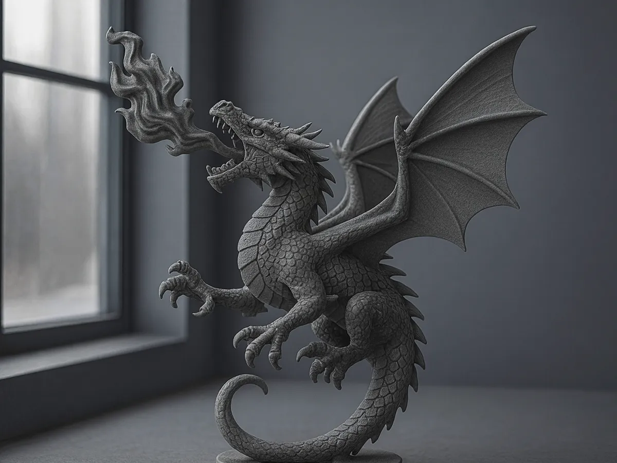 Dragon Sculpture - Free 3D Print Model - MakerWorld