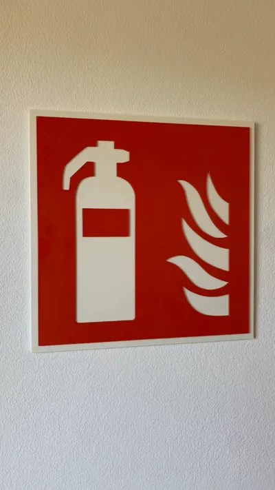 Fire extinguisher sign