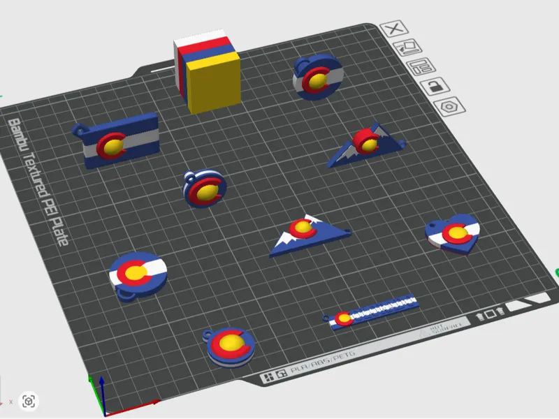 Colorado Flag Keychains or Tags