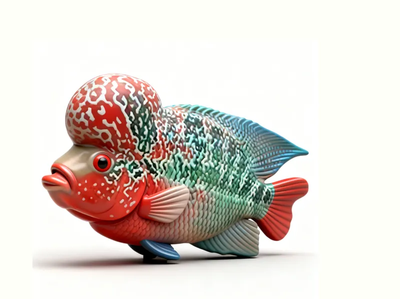 Red Dragon Flowerhorn (红龙罗汉) Cichlid Fish Display