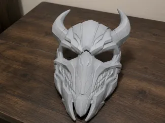 Horned Demon Cosplay Mask (With Strap Holes)